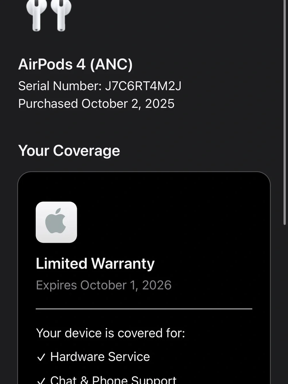 Apple AirPods Active Noise Cancellation (White) Wireless